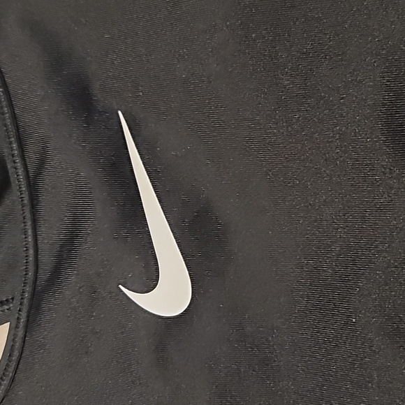Nike Dry-Fit Sports Bra Women's Small Black Racerback Lined Activewear Swoosh - Picture 2 of 5